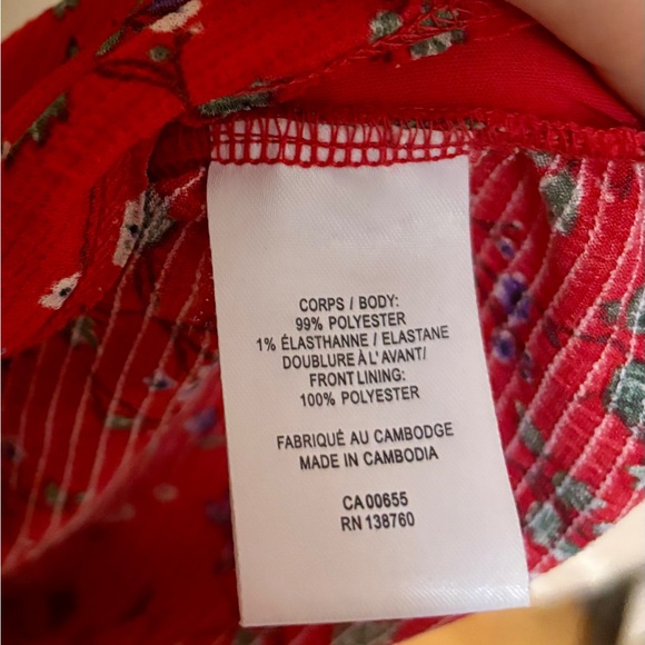 Reitmans Red Floral Blouse - XXS - Picture 11 of 11
